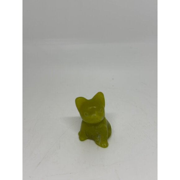 VTG Green Pug Dog Figurine – Hand-Carved Stone Puppy Statue – 1" Pet Lover Gift - Picture 4 of 5